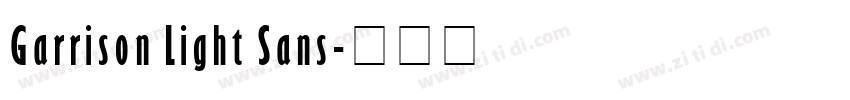 Garrison Light Sans字体转换